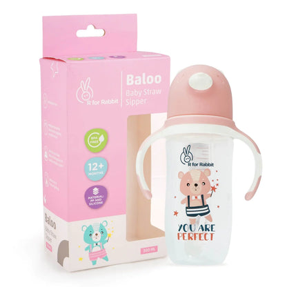 Premium Baloo Baby Straw Sipper Bottle 300 ML