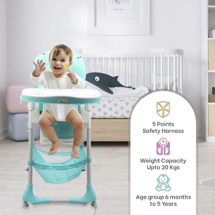R for Rabbit - Marshmallow High Chair - 7 Level Height Adjustment