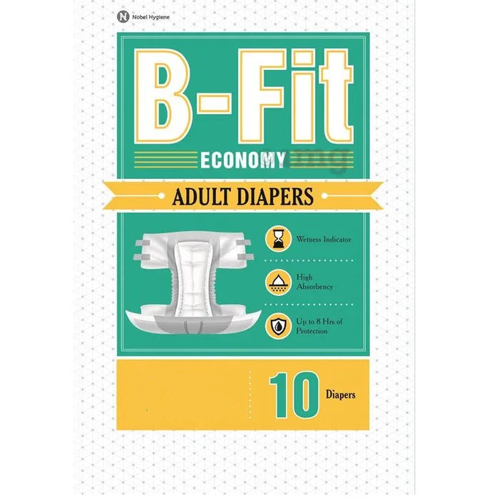 B-FIT Adult Diaper Economy Tape Style Adult Diapers (Pack of 2)