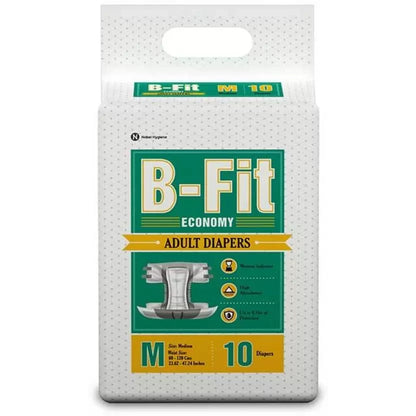 B-FIT Adult Diaper Economy Tape Style Adult Diapers (Pack of 2)