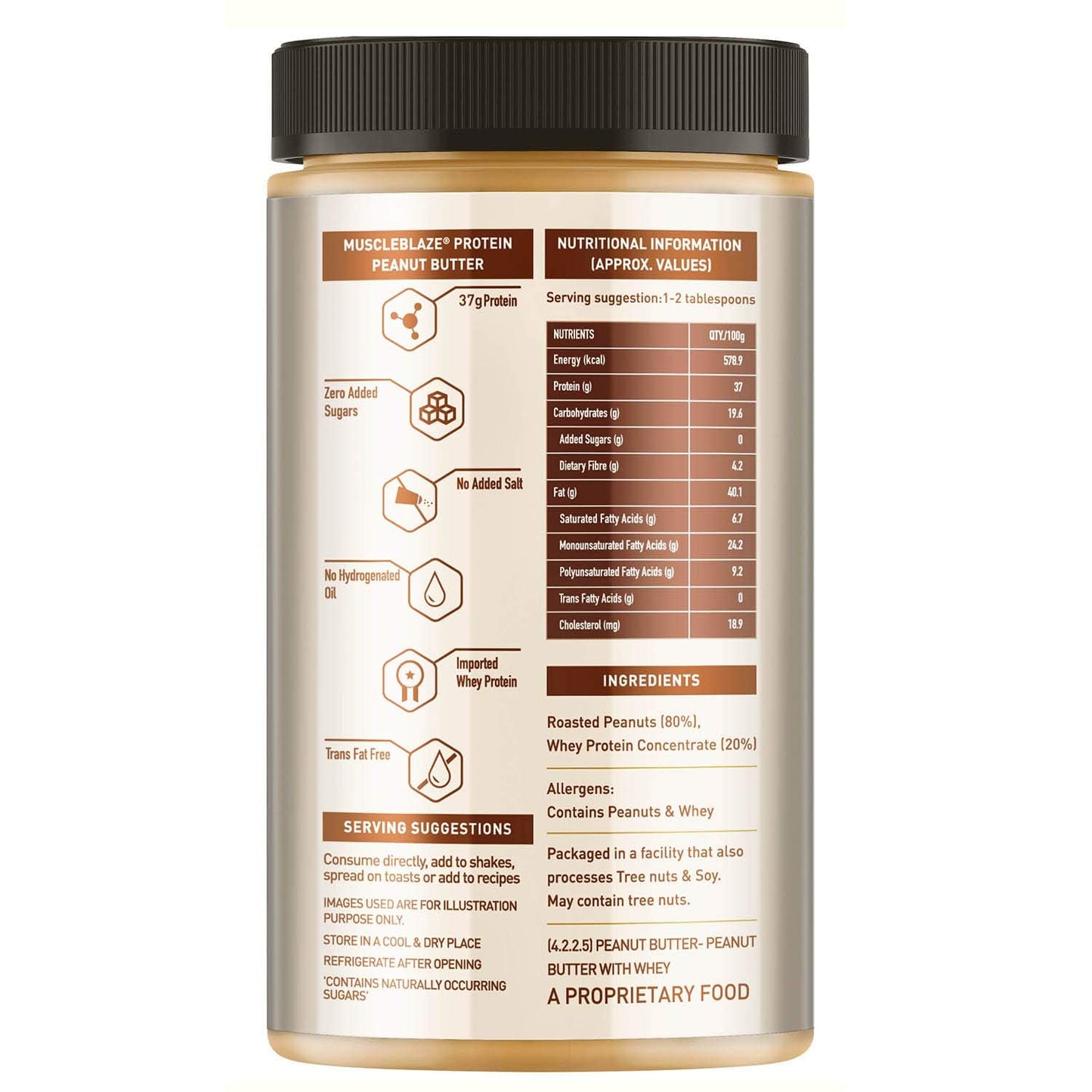 MuscleBlaze High Protein Peanut Butter, 750 gm